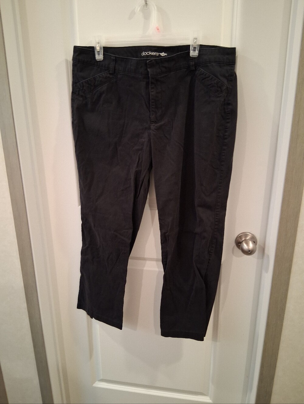 Dockers Women's Black Straight Leg Dress Pants Classic Black Size 16